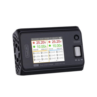 Зарядний пристрій ToolKitRC M6D 500W 15A 1-6S DC Dual + блочок 5A 1-6S DC Dual фото