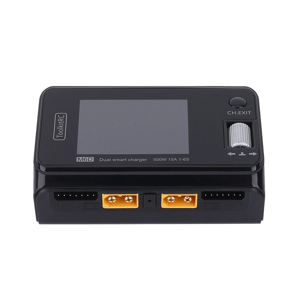 Зарядний пристрій ToolKitRC M6D 500W 15A 1-6S DC Dual + блочок 5A 1-6S DC Dual фото