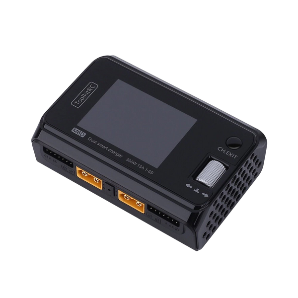 Зарядний пристрій ToolKitRC M6D 500W 15A 1-6S DC Dual + блочок 5A 1-6S DC Dual фото