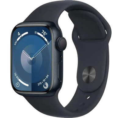 Apple Watch Series 9 45mm GPS Midnight Aluminum Case with Midnight Sport Band - S/M MR993 фото