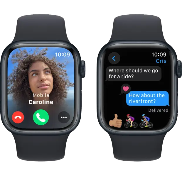 Apple Watch Series 9 45mm GPS Midnight Aluminum Case with Midnight Sport Band - S/M MR993 фото