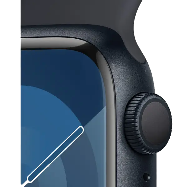 Apple Watch Series 9 45mm GPS Midnight Aluminum Case with Midnight Sport Band - S/M MR993 фото