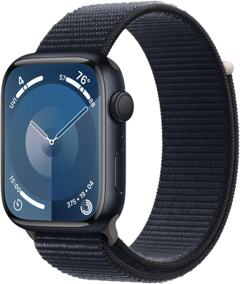 Apple Watch Series 9 45mm GPS Midnight Aluminum Case with Midnight Sport Loop MR9C3 фото